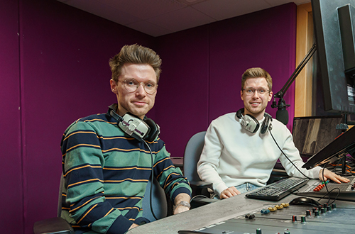 Callum and James Rowe in Studio