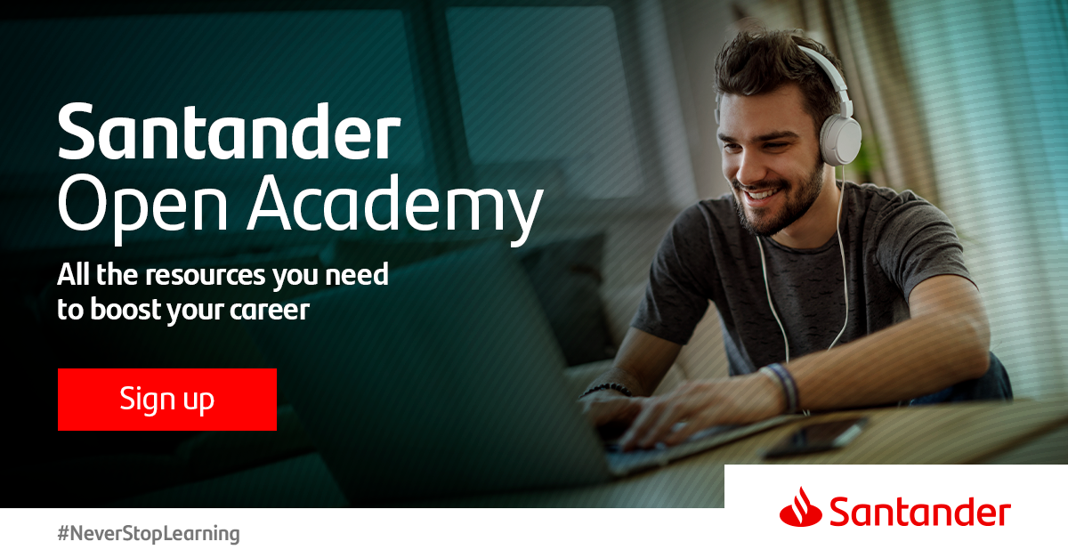 Santander Open Academy website banner