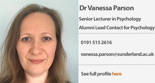 Dr Vanessa Parson, Alumni Contact for Psychology