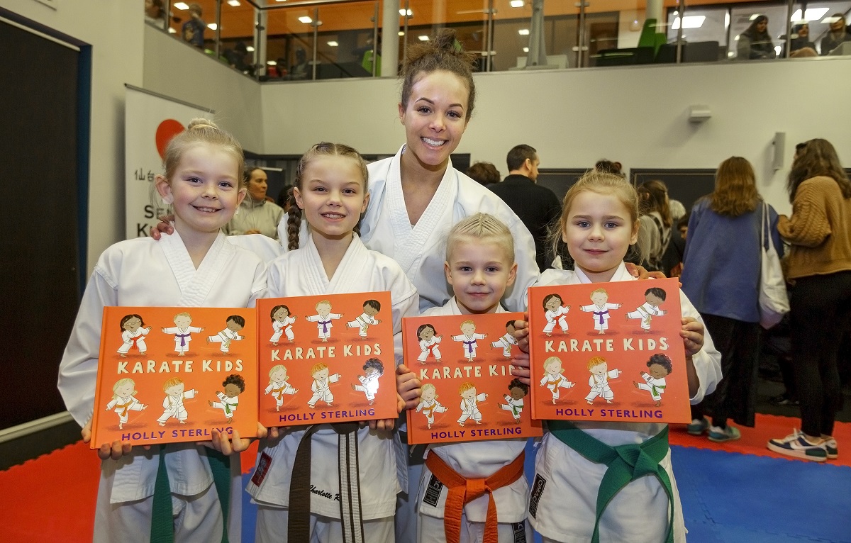 Holly Sterling with Karate Kids