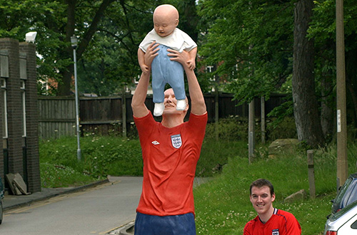 life-size Subbuteo David Beckham, Mat Chaloner (2002)