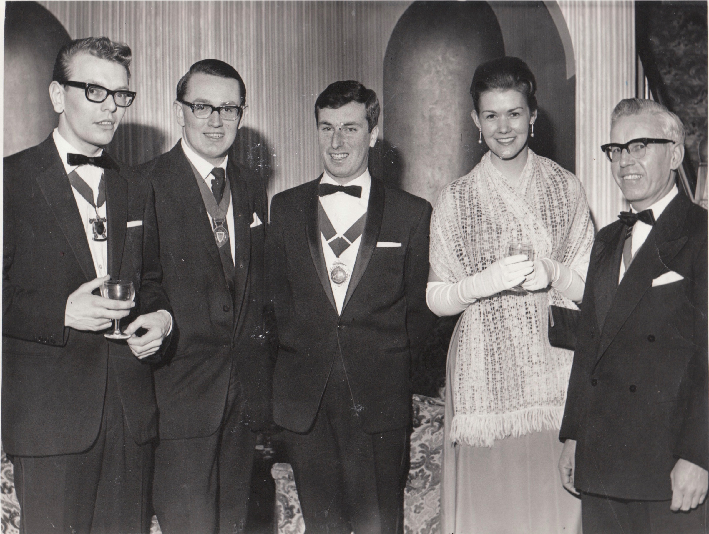SPSA Annual Dinner 1965. David Begg in the middle